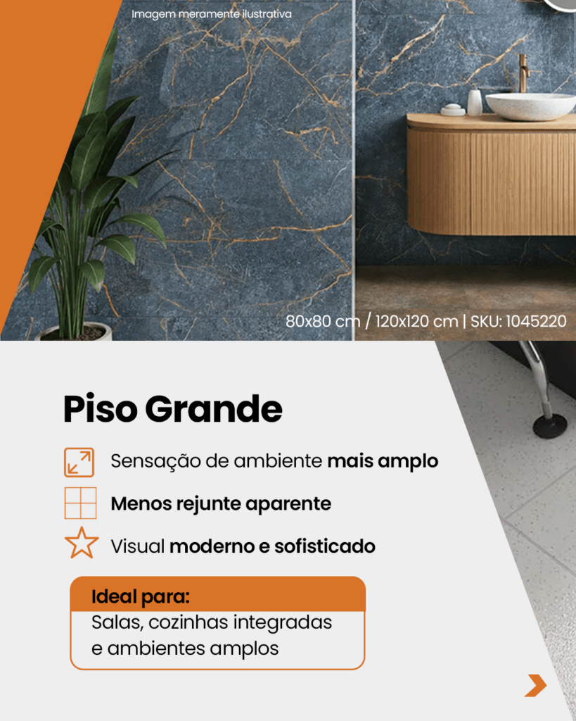 Pisos com Peças Grandes: Amplitude e Visual Moderno