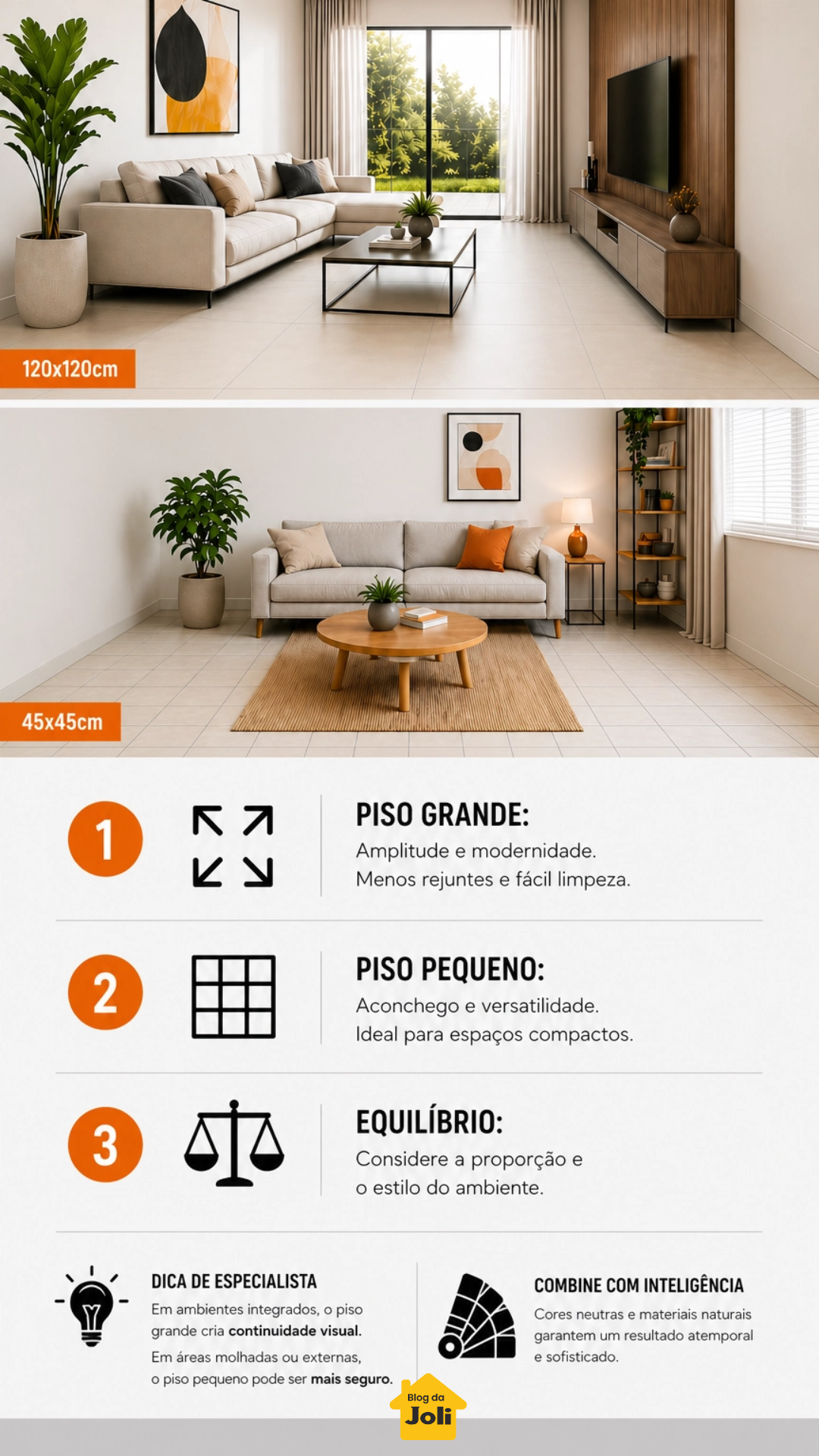 Como Escolher o Tamanho: Piso Grande ou Piso Pequeno?
