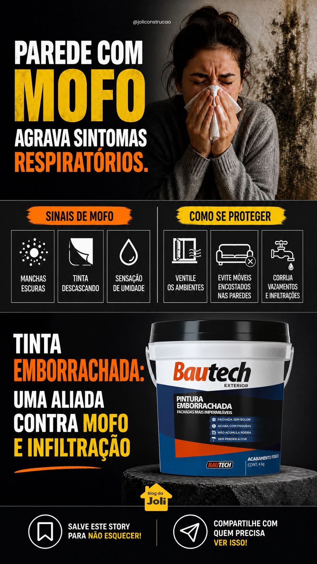 Tinta emborrachada: uma aliada contra mofo e infiltração