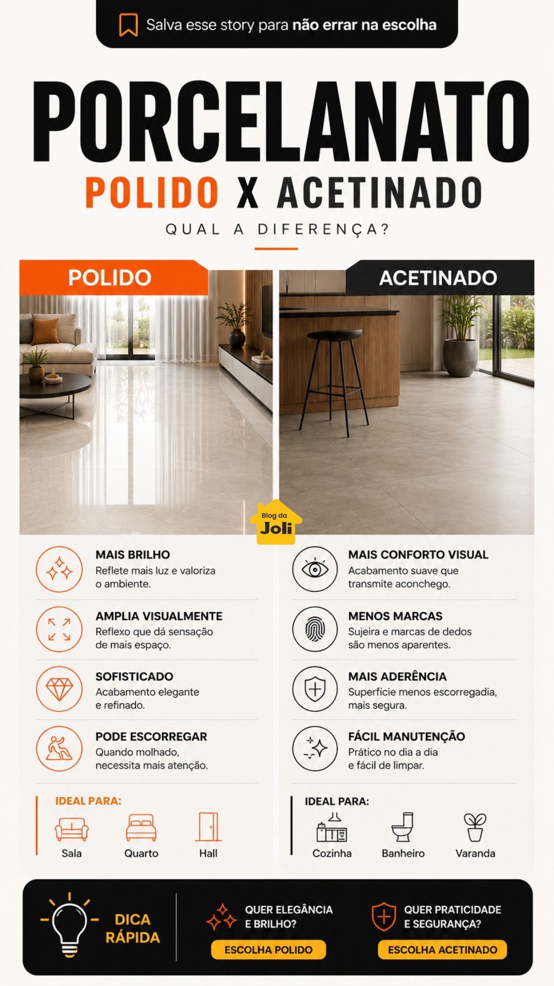 Qual porcelanato é mais fácil de limpar?