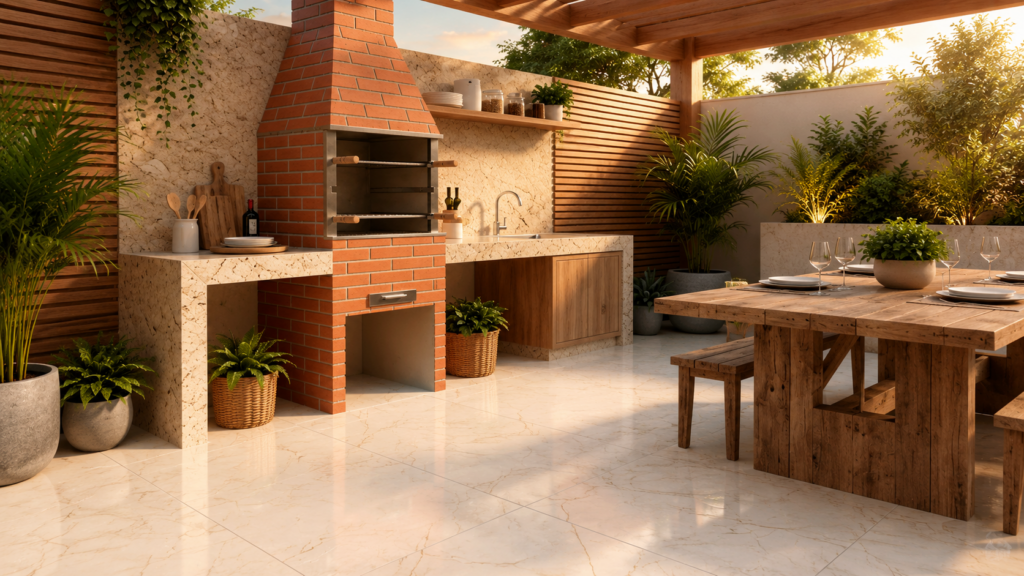 Áreas gourmet mais aconchegantes