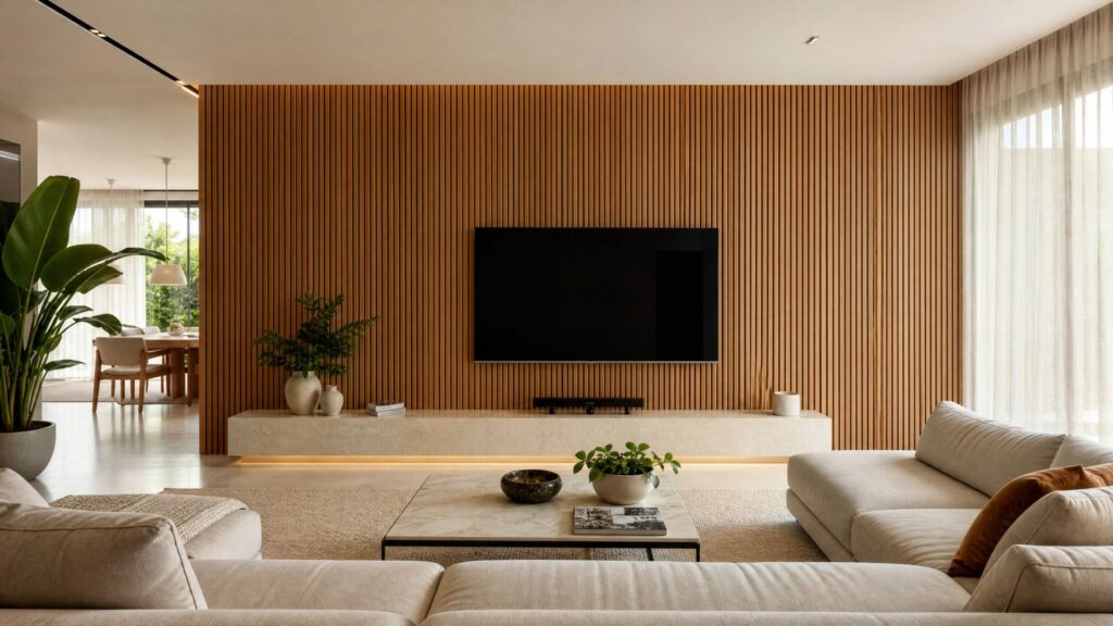 3 ambientes que ficam incríveis com painel ripado